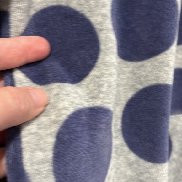 Mini Boden velour grey and purplish blue polka dots hooded dress size 9-10 - Picture 2 of 8